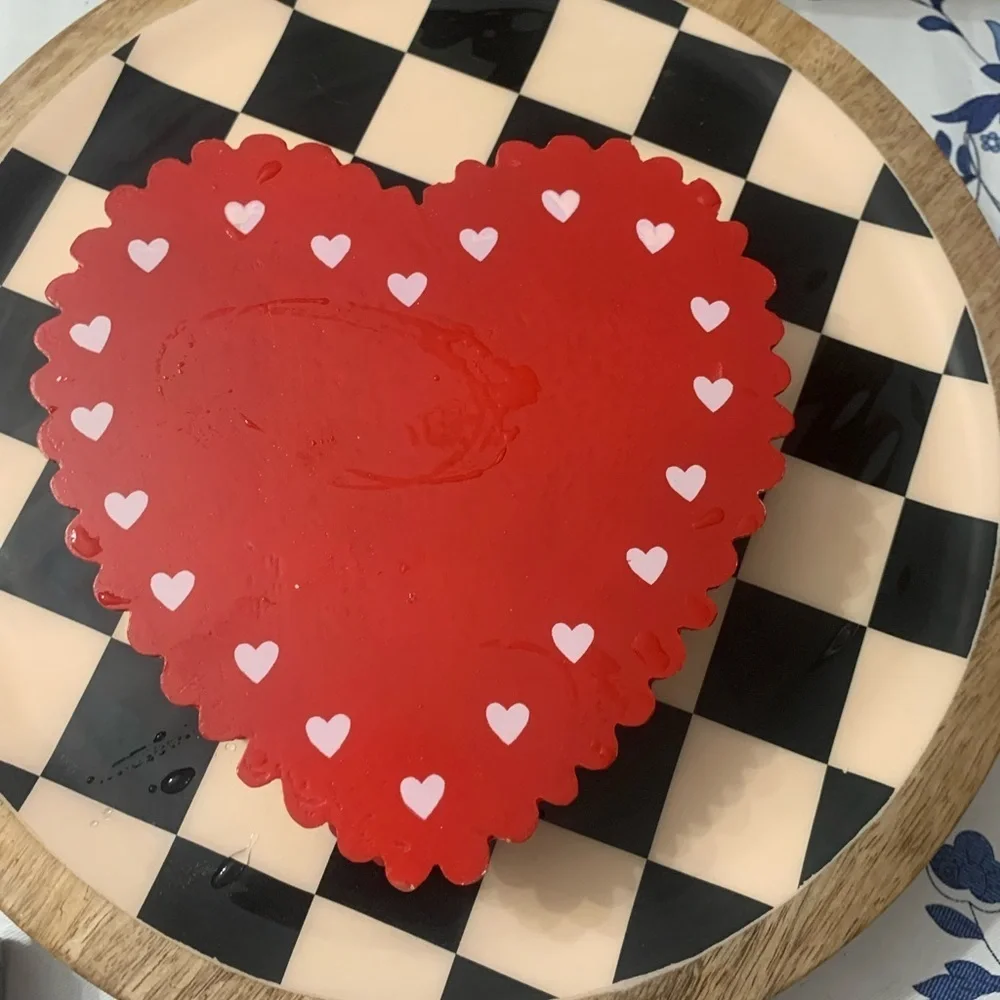 Red Heart-Shaped Decorative box